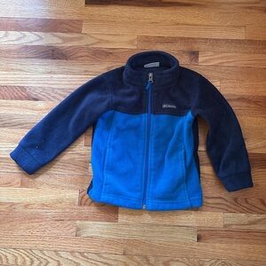 Columbia Two-Tone Fleece Jacket in Blue and Navy 3T